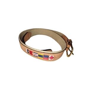 Zeppelin Nautical Embroidered Belt size 36    (31)